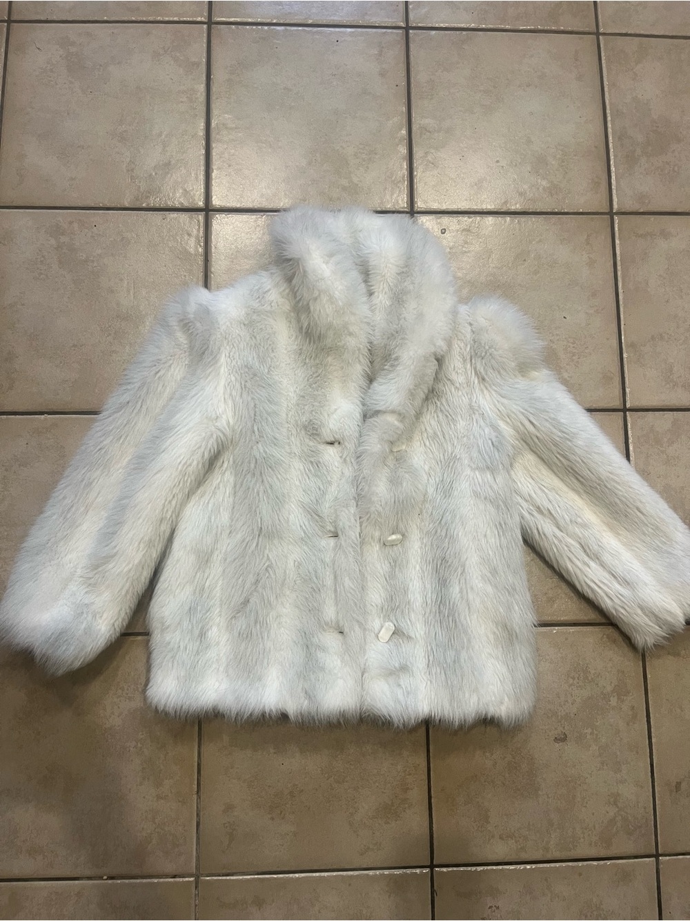 Girls White Faux Fur Jacket - Cozy Winter Coat